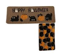 Halloween Kitchen Mat - Carpet, non slip 2 pezzi Kitchen Floor Mats | Spooky Comfort Kitchens Rug, Under Sink Kitchen Runner Rug for Farmhouse Home Kitchen Bathroom 40 x 120 cm