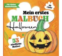 Halloween Kritzelbuch ab 1 Jahr - Liebevoll gestaltetes erstes Malbuch für Kleinkinder mit großen, einfachen Halloween-Motiven zum Ausmalen | Fördert Kreativität und Motorik