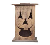 Halloween Lantern - Handcrafted Wooden Ghost Lantern In Retro Style, Decorative Haunted House Light Decoration For Party And Home | Creative Halloween Table Lant.ern, Spooky Decoration