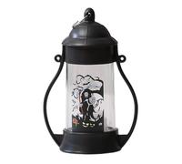 Halloween Lantern, Skull Pumpkin Decor, Led Night Light Display, 2.68x6.3 Inches Battery Operated Flickering Lamp, Spooky Accent Piece for Living Room, Bedroom, Garden, Porch, Fireplace Use
