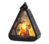 Halloween Lanterns Retro Scary Triangular Party Supplies Holiday LED Lamp