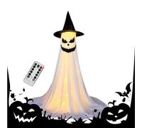 Halloween Large White Ghost Light Up, Halloween Decorations Outdoors | Light Up Ghost Outdoor Decoration,Ampia Scene Prop Horror Ornaments for Garden Lawn Porch Yard Graveyard Haunted House