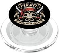 Halloween Lascia che gli imbrogli dei pirati abbiano inizio Skull Pirate PopSockets PopGrip per MagSafe
