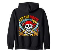 Halloween Lascia Che i Pirati imbrogli iniziino i Pirati del Cranio Felpa con Cappuccio