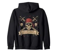 Halloween Lascia Che i Pirati imbrogli iniziino i Pirati del Cranio Felpa con Cappuccio