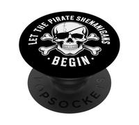 Halloween Lascia che i pirati imbrogli iniziino i pirati del cranio PopSockets PopGrip Adesivo