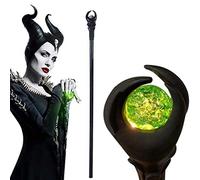 Halloween LED Mago Malvagio Bacchetta Incandescente Staff Wizard Scettro Cosplay Masquerade Stregoneria Puntelli Giocattoli Malefica Staff Scettro Luce Strega Deluxe Prop