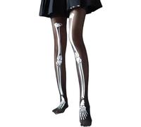 Halloween Legging Scheletro Cosplay Calzini Collant Donne Giapponese creatività Divertente Calze Ossa Calzini Nylon per Partito, Style 7