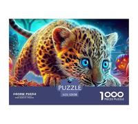 Halloween LeopardPremium Jigsaw Puzzles for Adults A 1000-Piece (Advanced) Challenging Educational Brain Game - An Engaging And Thoughtful Gift Idea for Adults And Older Kids Age 12 Years Up to Enjoy