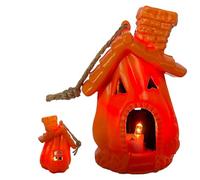 Halloween Light, Indoor Haunted House Lights, 3.15x2.56x4.33 inches Spooky Pumpkin Gothic Lighting for Home Interior, Hallway, Bedroom, Party, Lawn, Holiday Decoration
