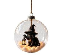 Halloween Light Ornament - Glowing Acrylic Hanging Ball Decor
