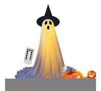 Halloween Light Up Ghost Decorations, Grandi Fantasmi Di Stoffa Bianca Illuminato, Scintillante Arredamento Fantasma Con Luci A Spago A LED, Regali Per Le Vacanze Per I Portici Esterni Yard Giardini
