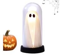 Halloween Light Up Ghost, Spooky Ghost Decor, 3,74 x 7,48 pollici, Eerie Glowing Decoration, Creepy Desktop Ornament for Party Mantels Kitchen Dining Tables Escape Room Indoor Festival Use