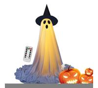 Halloween Light Up, Spooky Lighted Ghost, 64.96x11.81 Inches Scary Haunted House Props, White Led for Yard, Garden, Porch, Holiday, Festival, Party, Escape Room Decoration, White