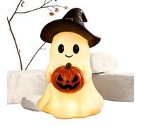 Halloween Lighted Ghost Figurine - Cute Hugging Pumpkin Figurine Decoration