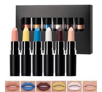 Halloween Lipstick, Black Lip Color, Dark Makeup Stick with Buildable Pigment, Long Lasting Gothic Lipstick Set, Mouth Cosmetic for Party Travel Festival, Multicolor