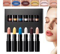 Halloween Lipstick Set, Dark Black Makeup Lip Color Kit, Long Lasting Lipstick Collection for Travel, Carnival, Masquerade Ball, Music Festival, Costume Party, Cosplay