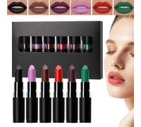Halloween Lipstick Set, Dark Matte Lip Color Kit, Long Lasting Waterproof Makeup Collection, 4.2gx6 pieces, bold gothic lipstick shades for travel carnival masquerade ball cosplay