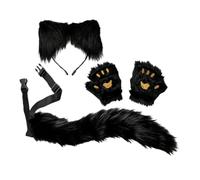 Halloween Little Cosplay Costume Set - Headband, Tail, Gloves & Masquer