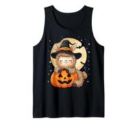 Halloween Llama Strega Cappello Zucca spettrale Canotta