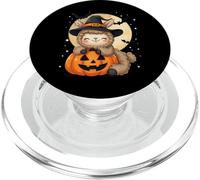 Halloween Llama strega cappello zucca spettrale PopSockets PopGrip per MagSafe