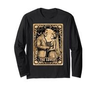 Halloween Lovers Tarot Card Frankenstein Bride Monster Funny Maglia a Manica