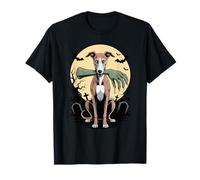 Halloween Luna Mano di Zombi Whippet Whippets Levriero Maglietta