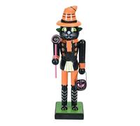 Halloween Madera Cascanueces - Décoration Espeluznante | Figurine Artisanale | Temático Para Hogar, Diseño Terrorífico, Ideal Para, Hecho A Mano, Complemento Perfecto Paraa Otoño Y Hall