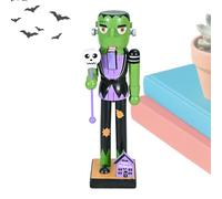 Halloween Madera Cascanueces - Décoration Espeluznante | Figurine Artisanale | Temático Para Hogar, Diseño Terrorífico, Ideal Para Fiestas, Hecho A Mano, Complemento Perfecto Paraa Otoño Y Hall