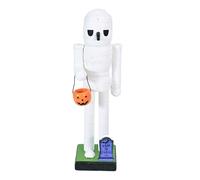 Halloween Madera Cascanueces - Décoration Espeluznante | Figurine Artisanale | Temático Para Hogar, Diseño Terrorífico, Ideal Para Fiestas, Hecho A Mano, Complemento Perfecto Paraa Otoño Y Hall
