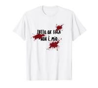 Halloween Maglia Con Testo Divertente Tutto Ok Sangue Maglietta