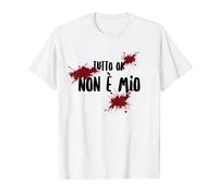 Halloween Maglia Con Testo Divertente Tutto Ok Sangue Maglietta