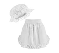 Halloween Maid Apparel Vintage Uniform Cosplay Apron Headdress Set