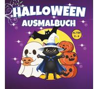 Halloween Malbuch füt Kinder Alter 3-6: 53 Kreative, Magische, Einfache Illustrationen für kleine Mädchen und Jungen mit Stimmungsvolle Illustrationen zum Erzählen