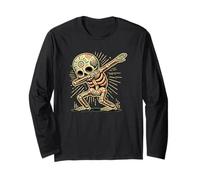 Halloween Mandala Art Scheletro Dabbing Maglia a Manica
