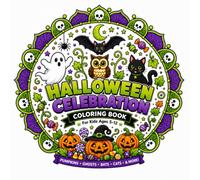 Halloween Mandala Coloring Book: Cute Spooky Designs Featuring Ghosts, Pumpkins, Witches, Owls, Black Cats, Monsters, & Magical Halloween Fun for Kids Ages 5-12