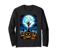 Halloween Mano Zombie nel Cimitero Maglia a Manica
