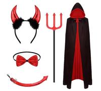 Halloween Mantello Bambini Halloween Reversibile Cape Mago Strega Costume Masquerade Cape Accessori,Style 6,140CM
