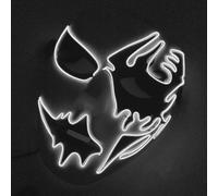 Halloween Maschera, LED Luminous Maschera Halloween Terror Maschera Halloween Festa Gioco di ruolo Halloween Costume Ballo Carnevale Regalo (Bianco)