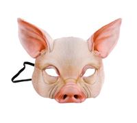 Halloween Mask Masquerade Party Cosplay Performance Props Half Face Pig Shape Animal Mask