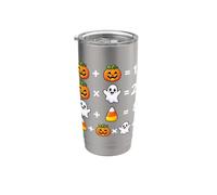 Halloween Matematica Equazioni Rompicapo Puzzle 2 Forme Mania Bicchiere termico in acciaio inox doppia parete
