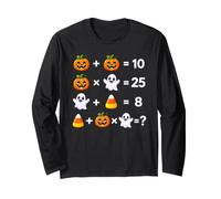 Halloween Matematica Equazioni Rompicapo Puzzle 2 Forme Mania Maglia a Manica
