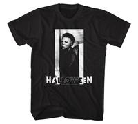 Halloween - Michael & Logo Nero E Bianco - Manica Corta - Adulto - T-Shirt
