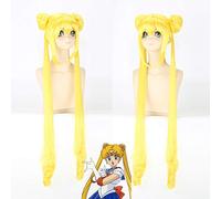 Halloween Moda Festa di Natale Vestire Parrucca Cos Parrucca Sailor Moon Sailor Moon Lepre Acqua Ghiaccio Luna Giallo Limone 076