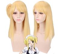Halloween Moda Festa di Natale Vestire Parrucca Fairy Tail Lucy Hartfilia Golden Split Cos parrucca