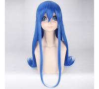 Halloween Moda Festa di Natale Vestire Parrucca Fairy Tail Wendy Ma Bell Royal Blue Capelli lunghi lisci Cos parrucca