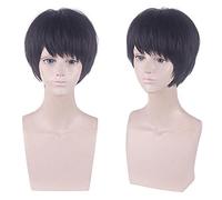 Halloween Moda Festa di Natale Vestire Parrucca Maschio Capelli Corti Net Rosso Nero Impara Spesso Versione Coreana Di Bello Naturale Soffici Nero Capelli Corti
