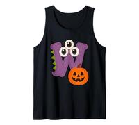 Halloween Monster Lettera W con Zucca Canotta