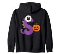 Halloween Monster S Zucca Design Felpa con Cappuccio