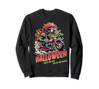 Halloween Mostro Biker Guida o Muori Caos Stradale Felpa